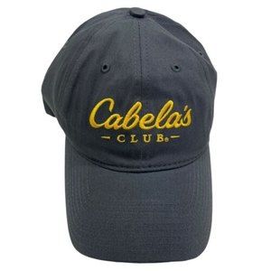 Cabelas Hat Cap Club Strapback Casual Outdoor Golf Baseball Gray Adjustable Good